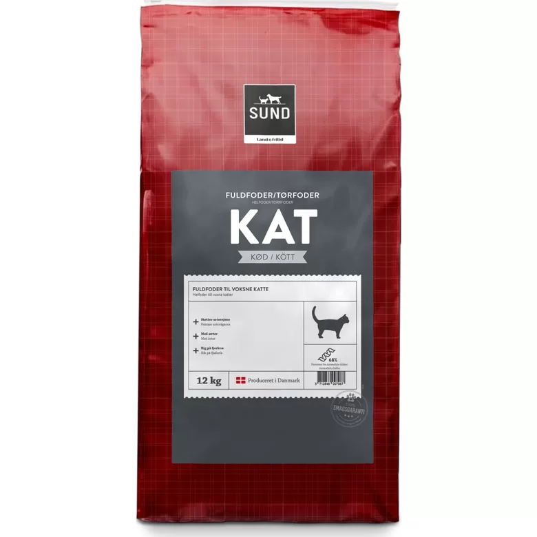 SUND Kat Kød barība ar gaļu pieaugušiem kaķiem